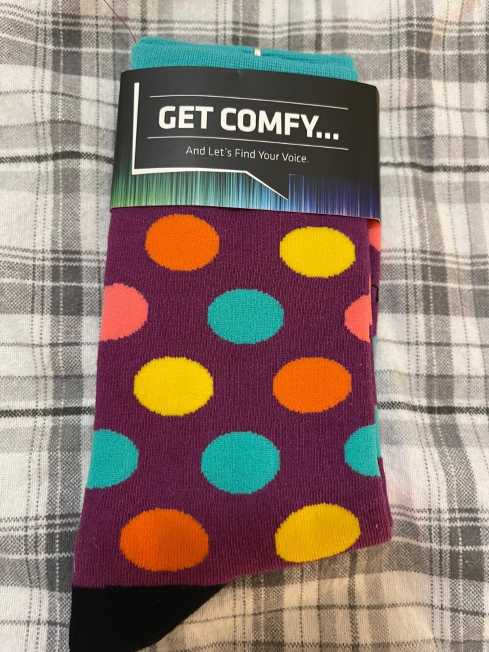 New With Tags | Get Comfy | One Size | Colorful Polka Dot Crew Socks